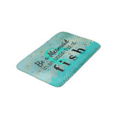 Girly Mermaid Quote Blauwgroen Gold Badmat (Gekanteld)
