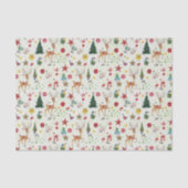 Girly Merry kerst Deer | Weefselpapier Tissuepapier (Voorkant)