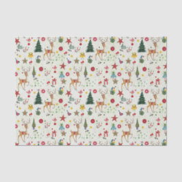 Girly Merry kerst Deer | Weefselpapier Tissuepapier
