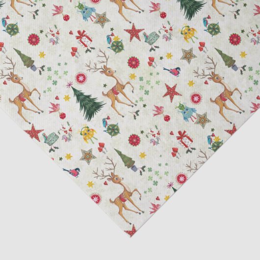 Girly Merry kerst Deer | Weefselpapier Tissuepapier (Detail)