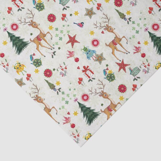 Girly Merry kerst Deer | Weefselpapier Tissuepapier (Detail)