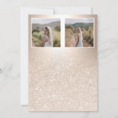 Girly metallic goud glitter ombre 3 foto Sweet 16 Kaart (Achterkant)