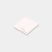 Girly Minimalist Blush Pink Monogram Post-it® Notes (Schuin)