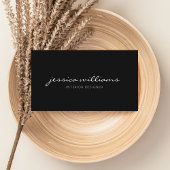 Girly Minimalist Elegant Zwart Visitekaartje