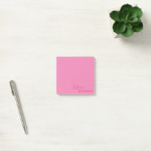 Girly Minimalist Roze Rood Monogram Post-it® Notes (Kantoor)