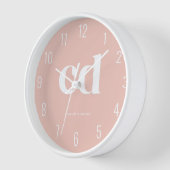 Girly minimalistisch roze monogram (Hoek)