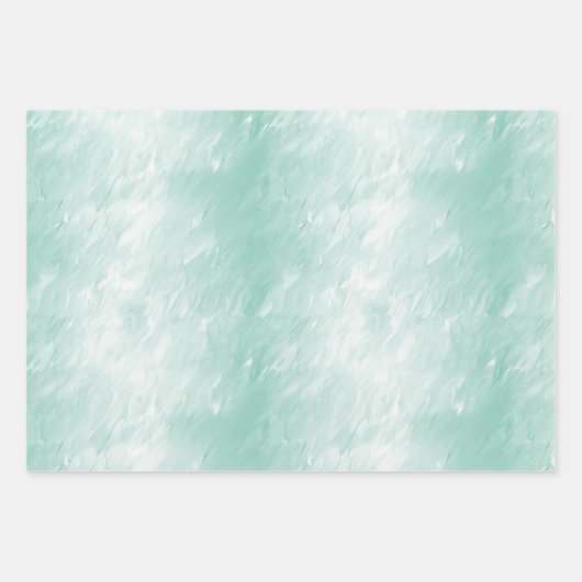 Girly Mint Aqua Geel Goud Inpakpapier Vel (Voorkant)