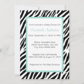 Girly Mint  Baby Baby shower Kaart (Achterkant)