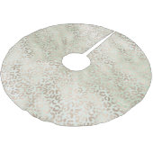 Girly Mint Glam Gold Leopard Print Waterverf Kerstboom Rok (Gekanteld)