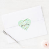 Girly Mint Glam Goud Tropische Ananas Hart Sticker (Envelop)