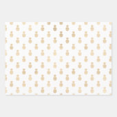 Girly Mint Glam Goud Tropische Ananas Inpakpapier Vel (Voorkant 3)