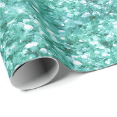 Girly Mint Glitter Confetti Cadeaupapier (Rol Hoek)