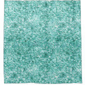 Girly Mint Glitter Confetti Douchegordijn (Voorkant)