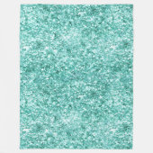 Girly Mint Glitter Confetti Fleece Deken (Voorkant)