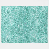 Girly Mint Glitter Confetti Fleece Deken (Voorkant (Horizontaal))