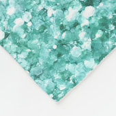 Girly Mint Glitter Confetti Fleece Deken (Hoek)