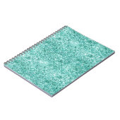 Girly Mint Glitter Confetti Notitieboek (Linkerzijde)