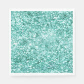 Girly Mint Glitter Confetti Servet (Voorkant)