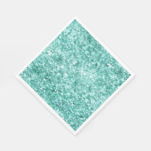 Girly Mint Glitter Confetti Servet (Hoek)