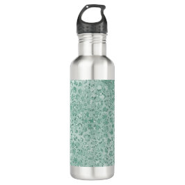 Girly Mint Glitter Glitz Leopard print Waterfles