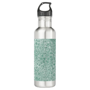 Girly Mint Glitter Glitz Leopard print Waterfles