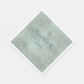 Girly Mint Glitzy Sparkle Servet (Hoek)