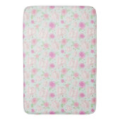 Girly Mint Gold Floral Tea Party Pattern Badmat (Voorkant Verticaal)