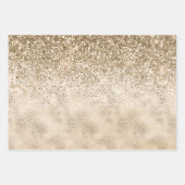 Girly Mint Gold Ombre Leopard Print Inpakpapier Vel (Voorkant 2)