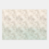 Girly Mint Gold Ombre Leopard Print Inpakpapier Vel (Voorkant)