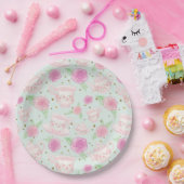 Girly Mint Gold Tea Party Papieren Bordje (Feest)