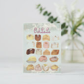 girly mint green french dessert sweet chocolate briefkaart (Staand voorkant)