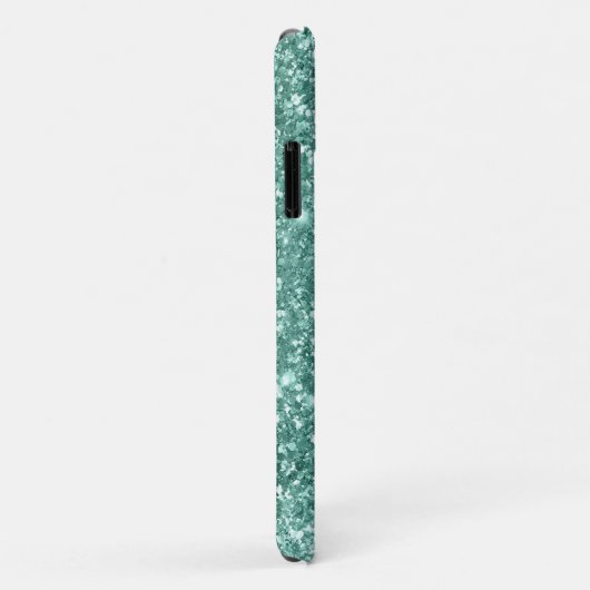 Girly Mint Groen Turquoise Smaragd & Zilver Case-Mate iPhone Case (Achterkant/rechts)