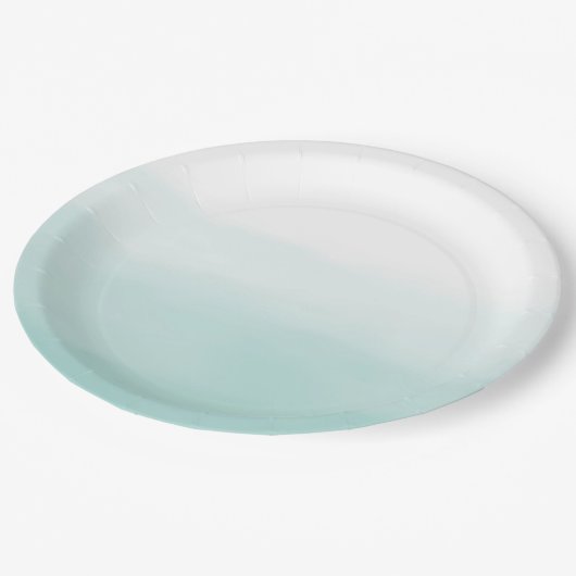Girly Mint Ombre Waterverf Papieren Bordje (Gekanteld)