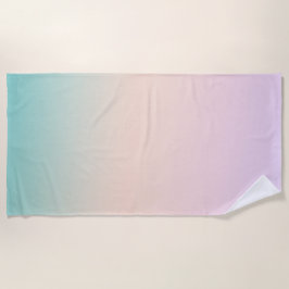 Girly Mint Peach Lila Pink Ombre Strandlaken