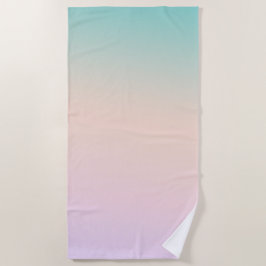 Girly Mint Peach Lila Pink Ombre Strandlaken