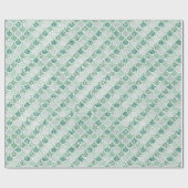 Girly Mint Pearl Mermaid Glitter Cadeaupapier (Vlak)