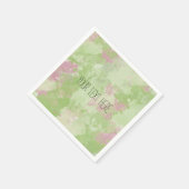 Girly Mint Pink Abstract Servet (Hoek)