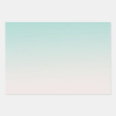 Girly Mint Pink Lavender Ombre Inpakpapier Vel (Voorkant 3)