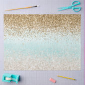 Girly Mint Waterverf Ombre Gold Glitzy Glitter Tissuepapier (Craft)