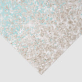 Girly Mint Waterverf Ombre Gold Glitzy Glitter Tissuepapier (Detail)