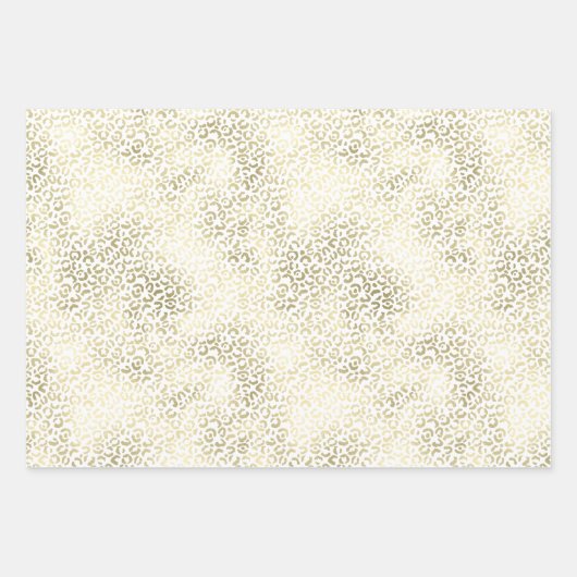 Girly Mint Waterverf Ombre Gold Leopard Print Inpakpapier Vel (Voorkant 2)