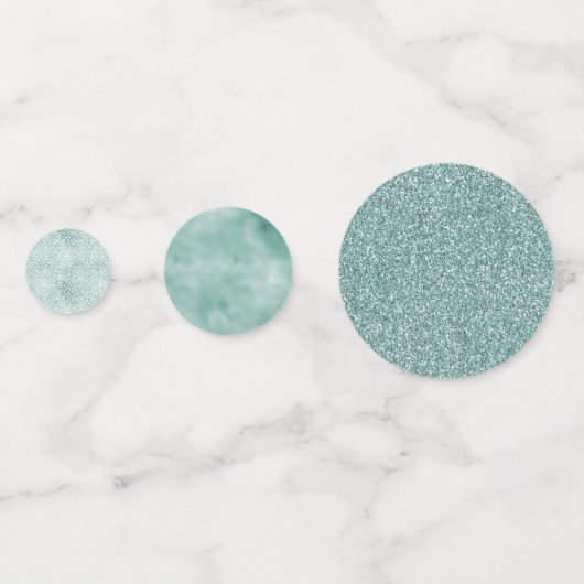 Girly Mint White Leopard Print Confetti (Achterkanten)