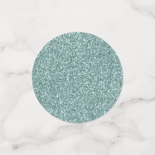 Girly Mint White Leopard Print Confetti (Kleine voorkant)