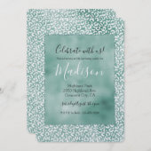 Girly Mint White Leopard Print Kaart (Voorkant / Achterkant)