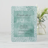 Girly Mint White Leopard Print Kaart (Staand voorkant)