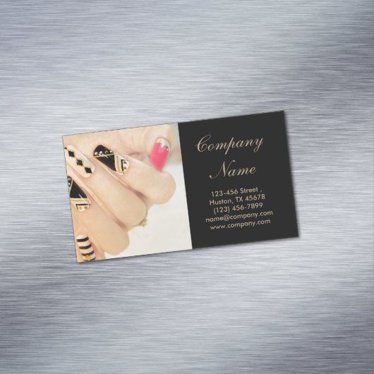 girly mode beauty SPA nagelkunstenaar nagelsalon Magnetisch Visitekaartje (Voorbeeld)