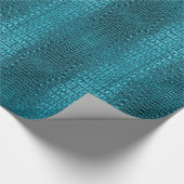 girly mode turquoise blauw alligatorleer cadeaupapier (Hoek)
