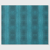 girly mode turquoise blauw alligatorleer cadeaupapier (Vlak)