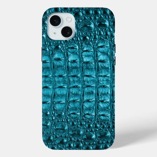 girly mode turquoise blauw alligatorleer Case-Mate iPhone case (Achterkant)