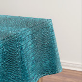 girly mode turquoise blauw alligatorleer tafelkleed (Voorbeeld)